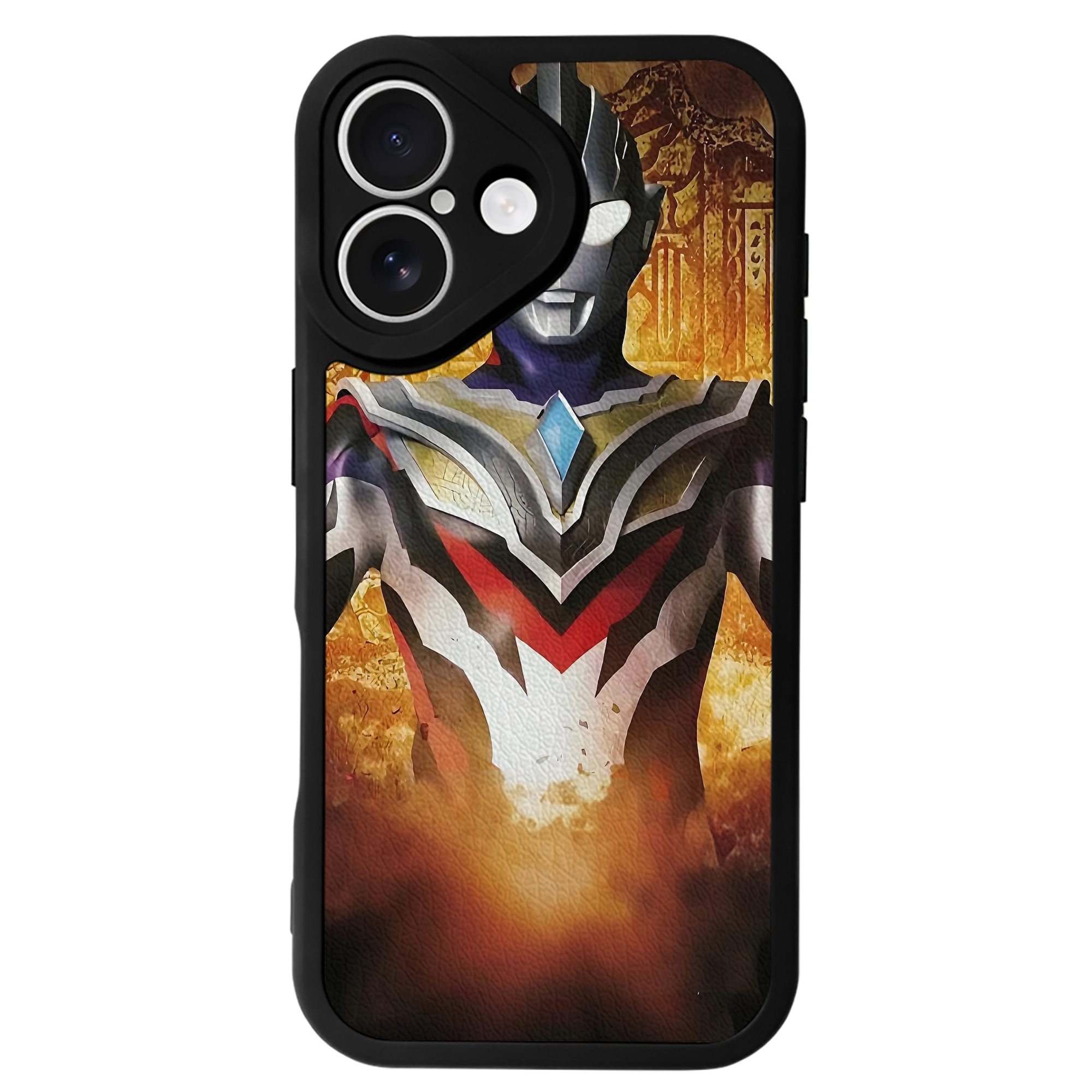 （画像用） ウルトラマン Ultraman 【iPhone 16シリーズ対応】シリコンスマホケース（レザー調） 材質：シリコン